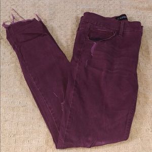 Distressed express jeans